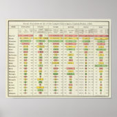 US Social Statistics and Large Cities, 1890 Poster (Voorkant)