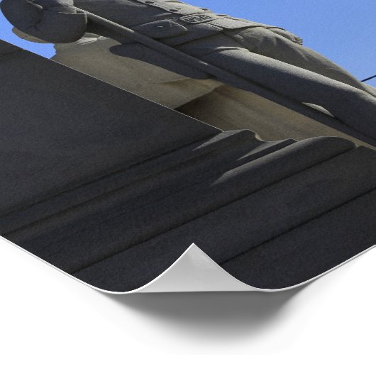 US Soldier Statue Wood Poster (Hoek)