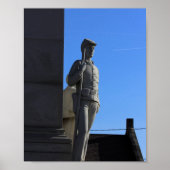 US Soldier Statue Wood Poster (Voorkant)