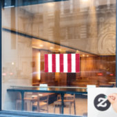 US Sons of Liberty 9 Stripes Flag Raamsticker (Cafe Raam)