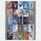 US SPACE SHUTTLE 1981-2011 "MONTAGE" FLEECE DEKEN (Voorkant)