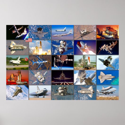 US SPACE SHUTTLE 1981-2011 "MONTAGE" POSTER (Voorkant)