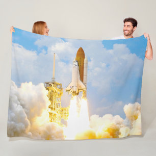 US SPACE SHUTTLE ATLANTIS FLEECE DEKEN