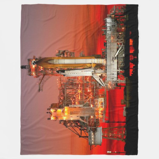 US SPACE SHUTTLE ATLANTIS FLEECE DEKEN (Voorkant)