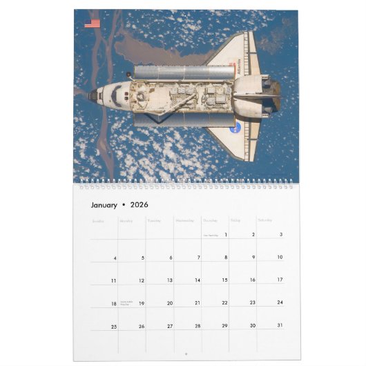 US SPACE SHUTTLE KALENDER (Jan 2026)