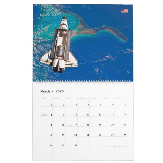 US SPACE SHUTTLE KALENDER (Mar 2026)