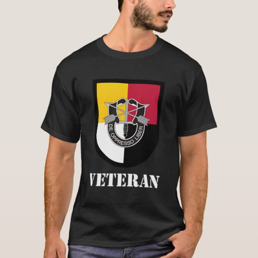 US Special Forces - 3e SFG Groep - Veteraan Zwart T-shirt (Voorkant)