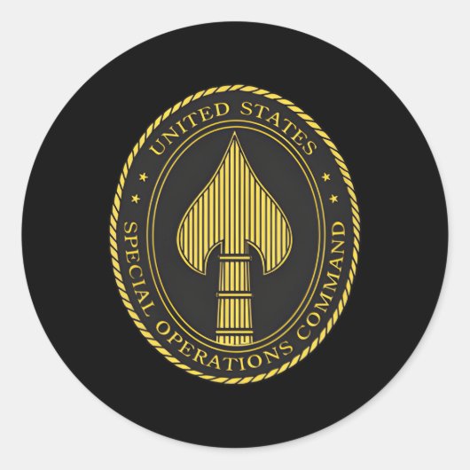 US Special Forces US SOCOM Seal Ronde Sticker (Voorkant)