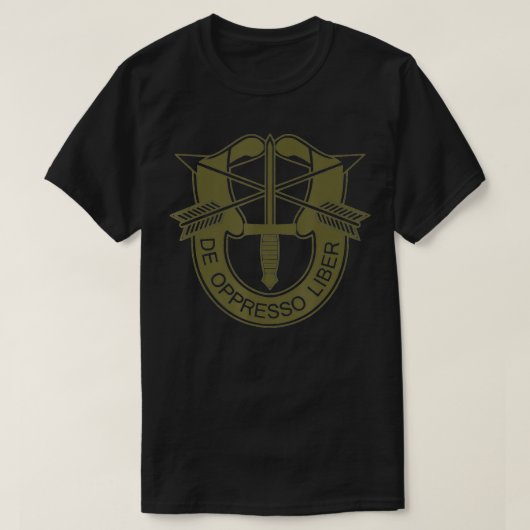 US Special S De Oppresso Liber OCP OD Groen T-shirt (Design voorkant)