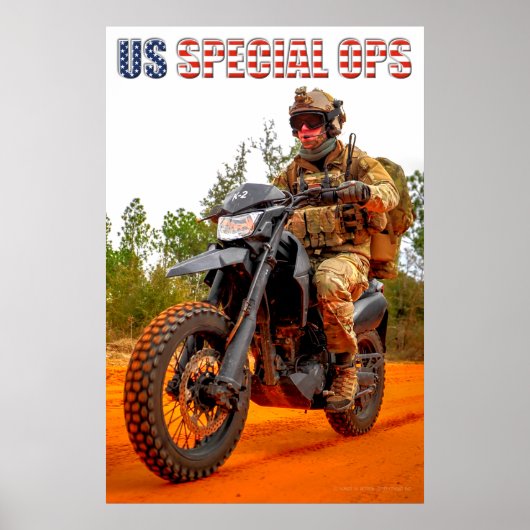 US SPECIALE OPS-MOTORCYCLUS POSTER (Voorkant)