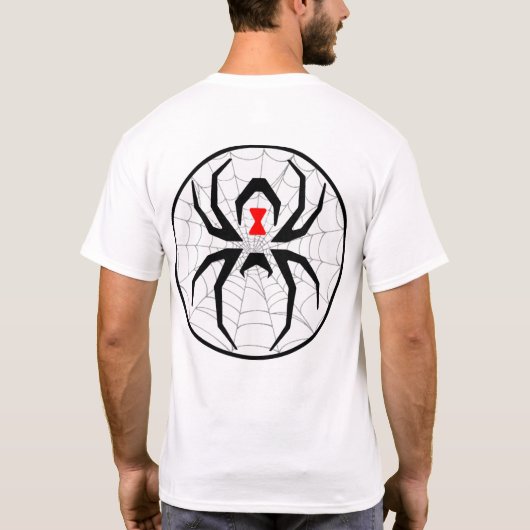 US Spyder Ryders - Black Widow Web Circle Back T-shirt (Achterkant)