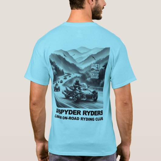 US Spyder Ryders - Blue Ridge Parkway T-shirt (Achterkant)