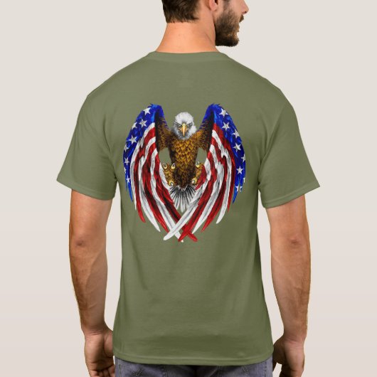 US Spyder Ryders - Eagle Flag Logo Back T-shirt (Achterkant)