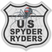 US Spyder Ryders - Logo vinyl sticker (Voorkant)