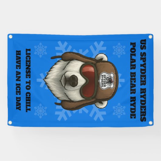 US SPYDER RYDERS - Polar Bear Ryde Banner4 Spandoek (Horizontaal)