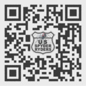 US Spyder Ryders - QR Code Vinyl Sticker (Voorkant)
