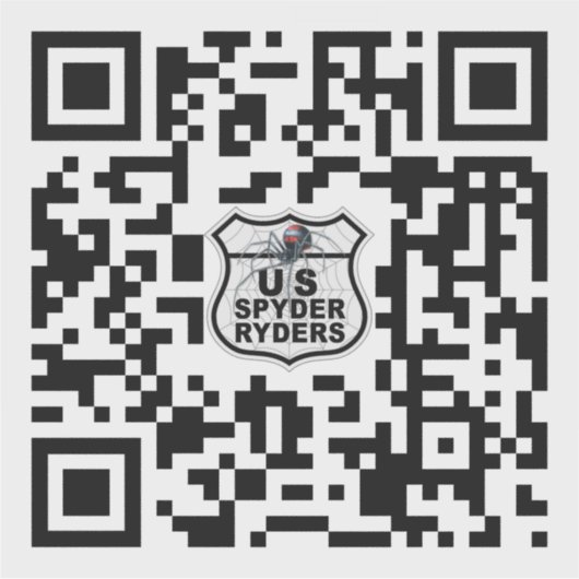 US Spyder Ryders - QR Code Vinyl Sticker (Voorkant)