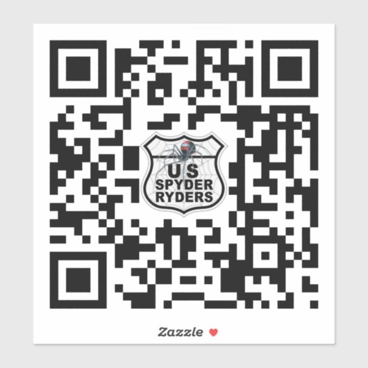 US Spyder Ryders - QR Code Vinyl Sticker (Vel)