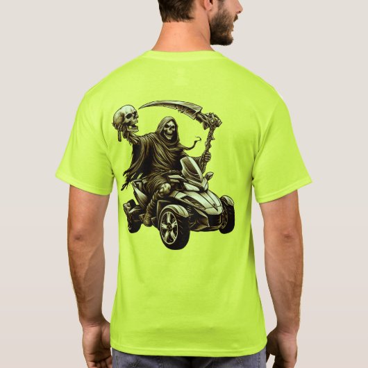 US Spyder Ryders - Skull Skeleton Spyder Terug T-shirt (Achterkant)