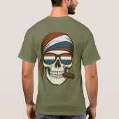 US Spyder Ryders - Spyder Skull RWB Sjaal Glas 2S T-shirt (Achterkant)