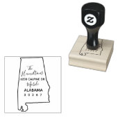 US State Alabama overzicht retouradres Rubberstempel (Gestempeld)