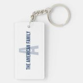 US State California Monogram Acryl Sleutelhanger (achterkant)