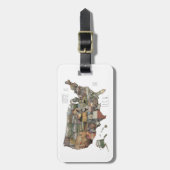 US State Collage Bagagelabel (Voorkant verticaal)