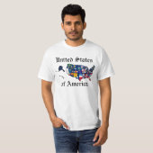 US State Flags Map T-shirt (Voorkant volledig)