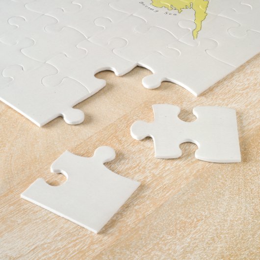  US State Flower Map (1911) Legpuzzel (Zijkant)