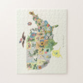  US State Flower Map (1911) Legpuzzel (Verticaal)