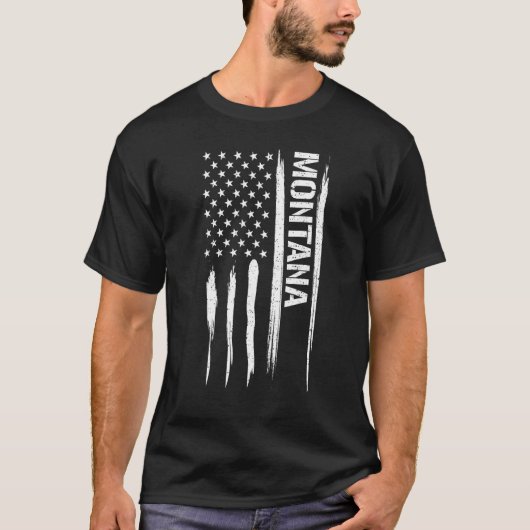 US State Montana - American Flag Sayings T-shirt (Voorkant)