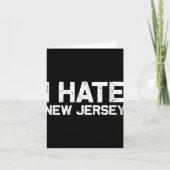 Us State Souvenir I Hate New Jersey V-neck Kaart (Voorkant)