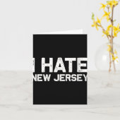 Us State Souvenir I Hate New Jersey V-neck  Kaart (Gele Bloem)