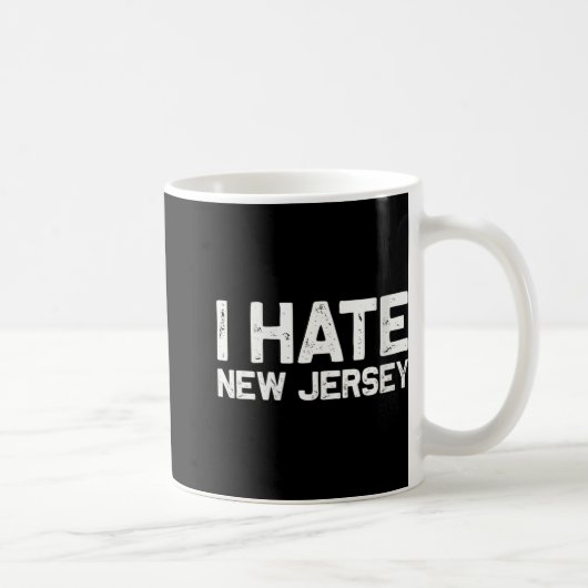 Us State Souvenir I Hate New Jersey V-neck  Koffiemok (Rechts)