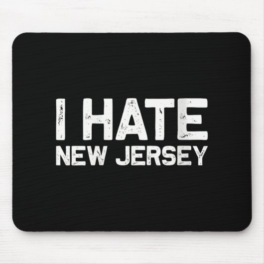 Us State Souvenir I Hate New Jersey V-neck Muismat (Voorkant)