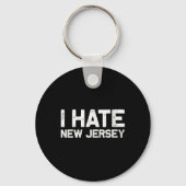 Us State Souvenir I Hate New Jersey V-neck  Sleutelhanger (Voorkant)