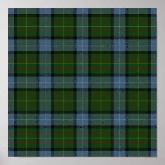 US State Tartan - Californië - Digitaal downloaden Poster (Voorkant)