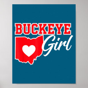 Us Steden Buckeye Meisje Ohio Thuis Hart Staat Poster