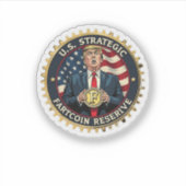 US Strategic Fartcoin Reserve Crypto Trump Grappig Sticker (Voorkant)