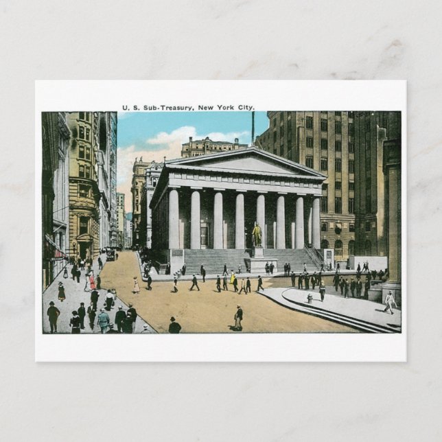 US Sub-Treasury, New York City Briefkaart (Voorkant)