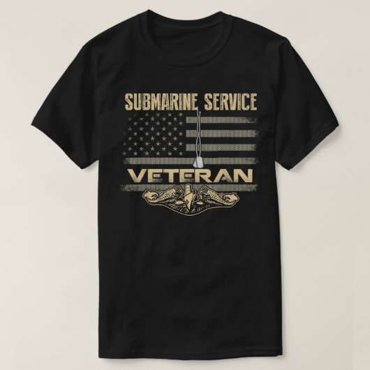 US Submarine Service Veteran Shirt for Veteran Sub (Design voorkant)