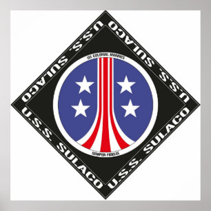 US Sulaco Colonial Marines crew logo Poster