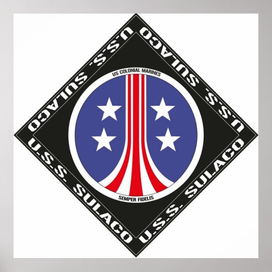US Sulaco Colonial Marines crew logo Poster (Voorkant)