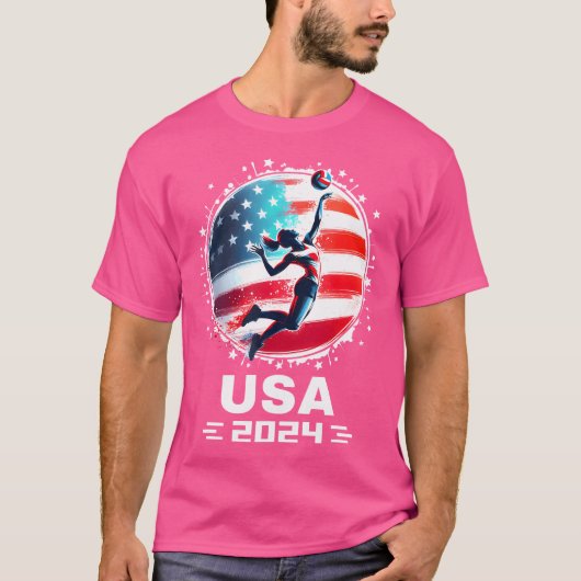 US Team 2024 Volleybal voor Volleybal T-shirt (Voorkant)