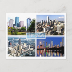 US Texas - Downtown Houston - Downtown Dallas - Briefkaart