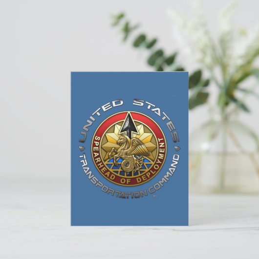 US Transportation Command Briefkaart (Staand voorkant)