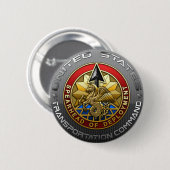 US Transportation Command Ronde Button 5,7 Cm (Voorkant /achterkant)