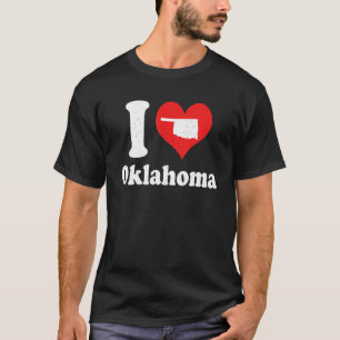 US Trots Burger Amerika Liefde Staat In Hart Oklah T-shirt