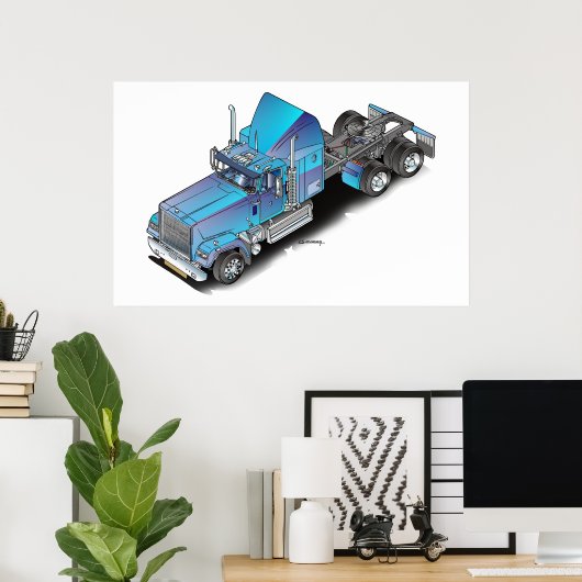 US Truck Poster (Thuiskantoor)
