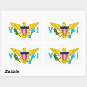 US/U.S. Maagdeneilanden. Verenigde Staten, Verenig Rechthoekige Sticker (Vel)